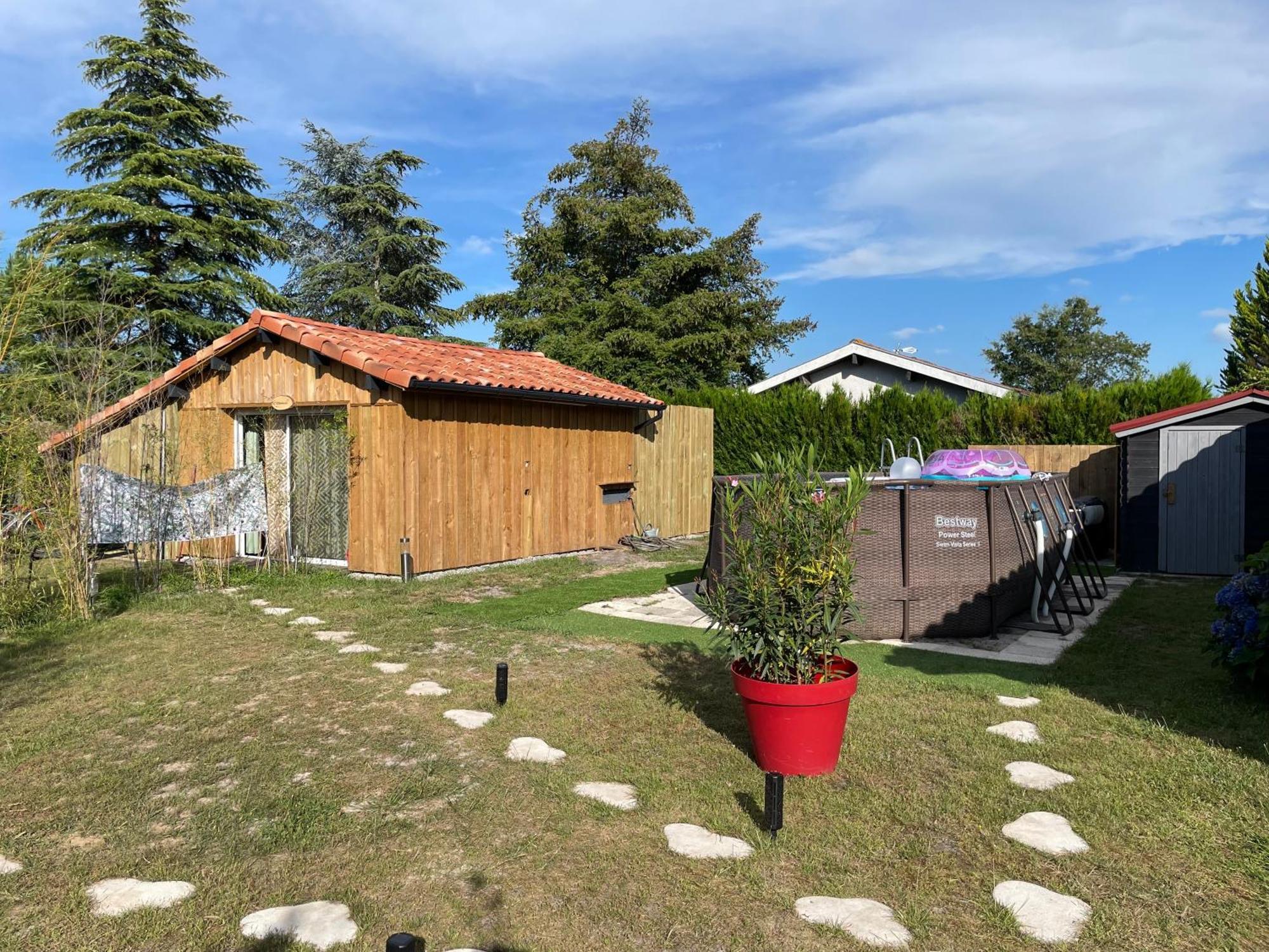 « Aux Bonheurs Landais » Hotel Linxe Exterior foto